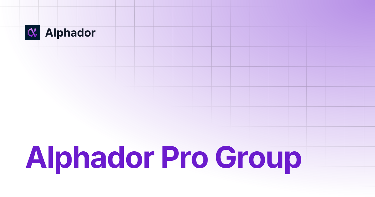 Alphador Pro Group | Alphador